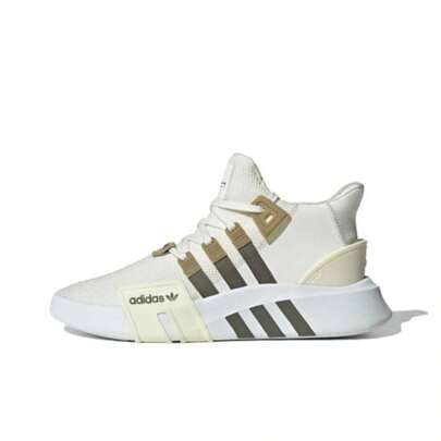 Adidas Zapatillas de estilo de vida casual clásicas de Adidas CY, unisex, blanco/verde/marrón JI4275