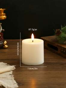 Set de 3/2/1 piezas de nuevas luces de vela electrónica tipo bala LED de Navidad, velas de cera de piedra falsa, luces de vela electrónica LED, adecuadas para Navidad, Halloween, decoración de vacaciones, decoración de habitaciones y decoración de fiestas, iluminación romántica LED para bodas (con o sin control remoto) (Baterías no incluidas) - Multicolor - Ver 13