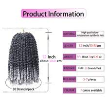 30 hebras/paquete Cabello trenzado de primavera para Locs de mariposa, Locs suaves, Trenzas de ganchillo cortas y esponjosas de 12 pulgadas, Extensiones de cabello trenzado sintético de baja temperatura, Fácil de usar, Para diario o fiesta, Halloween, Navidad y Año Nuevo