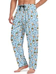 Mens Pajama Pants, Soft Lounge Sleep Pants With Pockets Lightweight Long Pajama Bottoms For Menhalloween - 高爾夫球鴨 - 查看 5