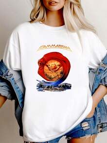 180g pure Cotton New Limited Gamma Ray Land Of The Free Classic Man Wo T Shirt Size S To 5Xl Slightly Versatile fashion Breathable Women Top Graphic Tees Stylish T-Shirt For Women Casual Casual Soft streetwear Summer Unisex Stretched designer clothes - Blanco - Ver 7