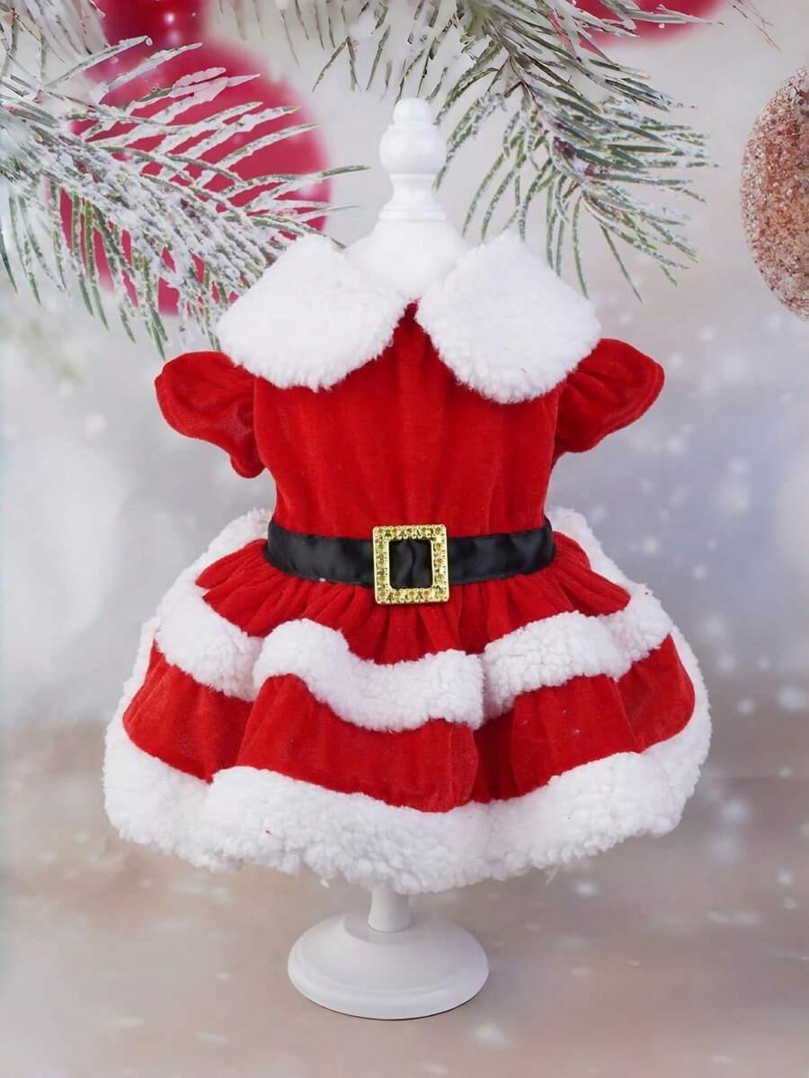 狗狗圣诞服装柔软保暖短袖圣诞宠物衣服狗狗圣诞装狗狗猫咪 - 彩色 - 查看 1