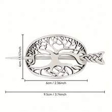 2 peças de grampos de cabelo retrô Viking Tree of Life, grampos de cabelo de broche de xale de metal, acessórios decorativos de suéter e cachecol feminino