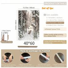 1 件，帆布墙画，带框墙面装饰，复古圣诞老人和圣诞树艺术品，非常适合客厅、卧室或入口处的节日墙面装饰，节日礼物创意，冬季装饰，圣诞节家居装饰，圣诞节