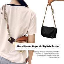 Purse Shoulder Strap Replacement For Bag, Non Braided Paracord Rope Handbag Straps - Khaki - View 2