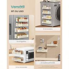 SONGMICS Especiero Magntico, Juego de 4, 2 Estantes Grandes y 2 Pequeos, sin Taladrar, para Cocina, Frigorfico, Negro Tinta KCS061B01 - Blanco Crema - Ver 7