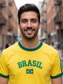 Brazil Shirt Embroidered Without State - World Cup Fan - Without State - Yellow - View 7