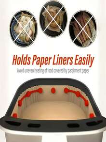 Air Fryer Magnetic Silicone Clips - Heat-Resistant Reusable Buckles For Parchment Paper, Secure Hold For Air Fryer Cooking, Food- Kitchen Accessories, Air Fryer Accessories, Easy Clean Material