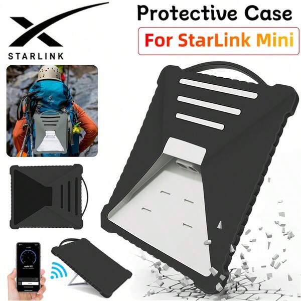 Silicone Protective Cover For Starlink Mini Waterproof Shockproof Outdoor Full Coverage Soft Shell