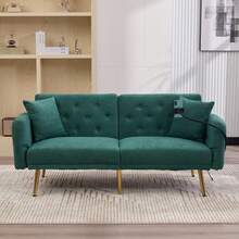 Multifunktionales Sofa-Bett für zwei Personen mit verstellbarer Rückenlehne, zwei USB-Anschlüsse, Handyhalter, Seitentasche, Metallbeinen – ein modernes Klappsofa als Sitzmöbel oder Gästebett.