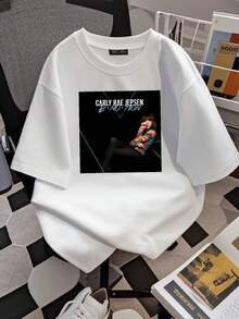 180g pure Cotton New Carly Rae Jepsen Emotion For Fans S 5XL T Shirt LM01_259 Slightly graphic women Summer streetwear Versatile designer clothes Comfortable Stretched Print Round Neck Short Sleeve Breathable Women Top Graphic Tees Casual T-Shirt For Women Casual Soft - Blanco - Ver 3