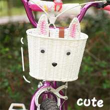 Bicycle Basket, Vintage Woven Bike Basket, Balancing Bike Front Basket, Bike Basket - Multicolor - View 6