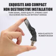 2 pièces/set Éclairages de travail pour moto 12V avec 12 lumières en forme de cœur creux, ampoules LED jaunes haute luminosité, portée d'éclairage claire et lumineuse, câblage non destructif, design cool et attrayant, universel pour les motos