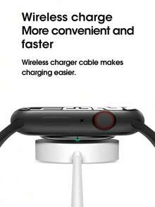 Microwear 2.07" HD Touchscreen Unisex Smart Watch, Fitness Tracker, Phone Call, Heart Rate & Blood Oxygen Monitor, Sleep & Activity Tracking, Compatible With IOS & Android - Silver - View 8