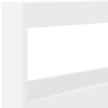 Testiera con Contenitore a LED Bianca 100x17x102 cm