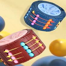 3D圆柱形立方体玩具魔豆旋转滑块游戏（红色、蓝色、黑色），万圣节、圣诞节礼物、感恩节礼物 - 彩色 - 查看 9