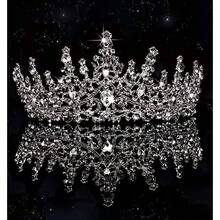 Heatunk Silver Wedding Crystal Tiara And Crown Set Elegant Headpieces For Women Bride Royal Queen Ideal For Quinceanera Birthday Prom Pageant