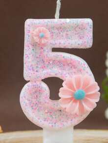 1 Peça Decoração de Flor Velas com Números 0-9, Decoração de Bolo de Aniversário, Velas de Festa, Suprimentos de Festa Atmosférica, Suprimentos de Festa Romântica, Velas de Aniversário Decoração de Bolo, Decoração de Cozimento, Velas de Aniversário Criativas com Números, Vela de Número de Festa de Aniversário, Dígito Brilhante, Casamento