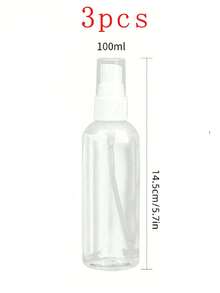 3个装喷雾瓶，塑料小喷雾瓶，消毒，旅行，便携，独立瓶身，面部化妆，补水，喷雾瓶 - 無色 - 查看 15