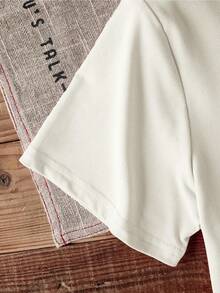 Camiseta Casual Mujer Estilo Suelto Pack 3PCS con Estampado Gráfico Cereza Flor Estrella Cuello Redondo Manga Corta Primavera Verano Diario T-shirt - Blanco - Ver 3