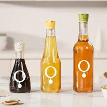 Set de 3 boquillas dispensadoras de aceite automáticas anti-goteo - Sin fugas, duraderas para cocina y restaurante, disponibles en verde, amarillo y blanco