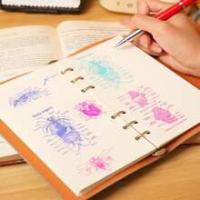 T02 Mini ThermalSticker Paper- Colorful Text Transparent Printing Paper,Compatible With Phomemo M02/M02X/M02L Label Printer For Photo/Note/DIY/Memo,3 Rolls,53mm,Blue,Pink,Green For Christmas Gift Sticker - Multicolor - View 7