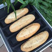 Silicone Non Stick Baking Liners Mat Bread Mold Bread Mould Silicone Forms Sub Dog Non Stick Baking Tray Mats - Negra - Ver 3