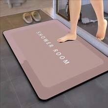 1 buc covor de baie cu gel de siliciu, covor de podea pentru cabină de duș, covor de intrare în baie, decor de Crăciun, covor de bucătărie