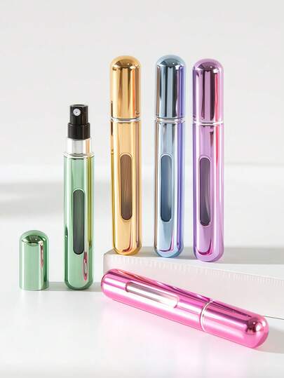 8ml Refillable Perfume Atomizer Bottle, Bottom Refill Design, Convenient For Carrying Perfume On The Go, Reusable Spray Bottle, Suitable For Beach, Travel, Unisex