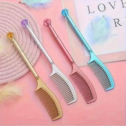 3 PCS Creative Diamond Comb Gel Pens - Unique And Fun Writing Tools For School Supplies And The Office - Perfect For Signatures And Gifts