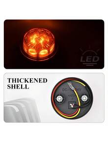 12V 24V Car LED Strobe Rotating Warning Light Flashing Emergency Light Van Truck Side Lights Indication Lights(Not Battery-Powered)