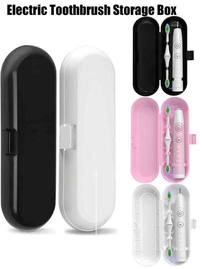 1 stuk draagbare universele opbergdoos voor elektrische tandenborstels, transparante houder voor elektrische tandenborstels, ideaal voor op reis, buiten, als organizer, voor thuis, badkamer of als decoratie. Stofwerende, hygiënische, compacte, lichtgewicht en reisklare beschermende tandenborstelhouder voor zakenreizen, thuisgebruik, de sportschool, kamperen, in de koffer, rugzak, voor het hele gezin, kinderen, stellen, gasten, als badkamer- en aanrechtorganizer. Ideaal als cadeau voor de feestdagen, als cadeautje voor in de kerstsok, Valentijnsdag, Moederdag of Nieuwjaar. Reisaccessoire.