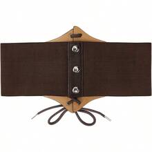 Century Star Womens Pirate Renaissance Corset Belt Accessories LaceUp Waist Belt For Women Halloween Ren Faire Costume - 咖啡 - 查看 4