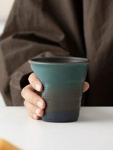 1 件 310ml 创意复古咖啡杯，手工皱纹纹理陶瓷咖啡杯，高端个人咖啡杯，礼物