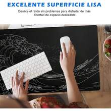 MOYAC Mouse Pad para Juegos XXL (300 * 800 mm), Alfombrilla Ratón Impermeable y Antideslizante, Suave y Cómoda, Accesorio de Escritorio, Mousepad para Oficina, Computadoras, Laptops (Olas de Kanagawa) - Samurái - Ver 8