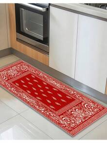 1/2/3 Stücke vintage rote Memory-Schaum weiche Bodenmatte, rutschfester dekorativer Küchenteppich und Badezimmermatte, geeignet für Heim- und Raumdekoration