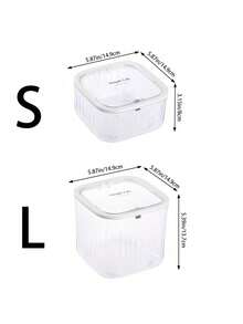 1 件透明发饰收纳盒，头带，蝴蝶结发夹收纳盒带盖，大容量桌面首饰盒，女士发带，发夹 - 無色 - 查看 2