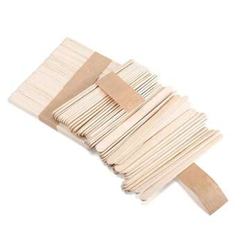 25/50/100pcs Wooden Ice Cream Sticks, DIY Dessert Making Tools, Suitable For Popsicles, Lollipops And DIY Crafts, Kitchen Accessories