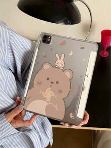 这款可爱的卡通棕熊图案保护套兼容 iPad 第十代、iPad 10.2 英寸、iPad mini 6 英寸、iPad mini 7 英寸和 9.7 英寸机型，也兼容三星 Galaxy Tab A9 Plus。它采用 3+Y 折叠设计，防止弯折，并配有加固硅胶边角、自动唤醒/睡眠功能和内置笔槽。时尚简约的设计使其成为一份绝佳的节日礼物。 - 彩色 - 查看 5