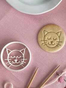 Khuôn làm bánh quy ép 3D hình mèo dễ thương dùng trong gia đình, khuôn cắt bánh quy fondant hình mèo, dụng cụ trang trí món tráng miệng - khuôn mèo - Xem 3