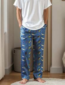 Mens Pajama Pants, Soft Lounge Sleep Pants With Pockets Lightweight Long Pajama Bottoms For Menhalloween - 魚 - 查看 8