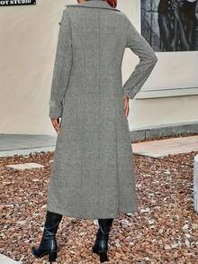 Women's Coat, Outdoor Business Casual Slim Fit Overcoat, Autumn/Winter - Grey - View 2