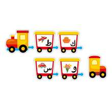 28张阿拉伯字母闪卡，可擦写火车拼图卡，DIY书写练习卡，蒙特梭利学习工具，课堂教学用品，学生文具，互动教育，返校必备，节日礼物 - 彩色 - 查看 2