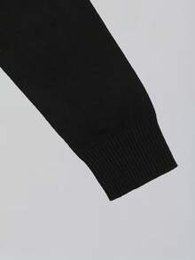 1 pieza Suéter de cuello alto negro para hombre, casual y versátil para uso diario, cálido atuendo urbano para actividades al aire deportes, adecuado para Halloween, otoño/invierno