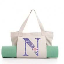 Mochila para Tapete de Yoga Personalizada de Grande Capacidade - Uma bolsa de lona durável e multifuncional, ideal para exercícios, viagens e uso diário. Leve e adequada para esportes, pilates, praia e academia, tanto para homens quanto para mulheres. Um presente de Natal imperdível!