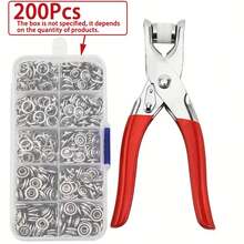 52/102/202 件多功能缝纫按扣套件,带手压钳 - 防锈、耐用合金五爪按扣,多种颜色可选,适用于服装修补和装饰、服饰配件 | 鲜艳的色彩 | 合金按扣 - 彩色 - 查看 17