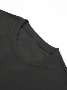 GRDR Men's Casual Solid Color Crew Neck Sweatshirt - Dark Grey - View 3