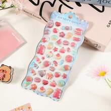 Pegatinas 3D de dibujos animados lindos, pegatinas transparentes en relieve y creativas para scrapbooking, pegatinas decorativas de cristal de gema de diamante hechas a mano para niños, regalo de Navidad/Acción de Gracias/cumpleaños para niños