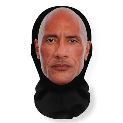 1Pack- Realistic 3D Mesh Celebrity Face Mask And Headpiece, Breathable Ultra-Fine Fiber Material, Super-Stretch Fit Design, Funny COSPLAY Prop, Novelty Mask For Costume Parties, Halloween, And Cosplay Events, Etc