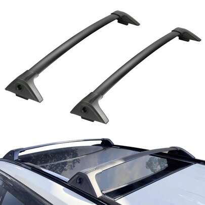 Aluminum Roof Railing Cross Bars For Vehicles, 118kg Load Capacity, Rust-Resistant With Locks, Adjustable Luggage Racks For Car Top Storage